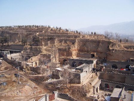 Traditional cave houses in Shanxi, also known as yaodong ("house cave").